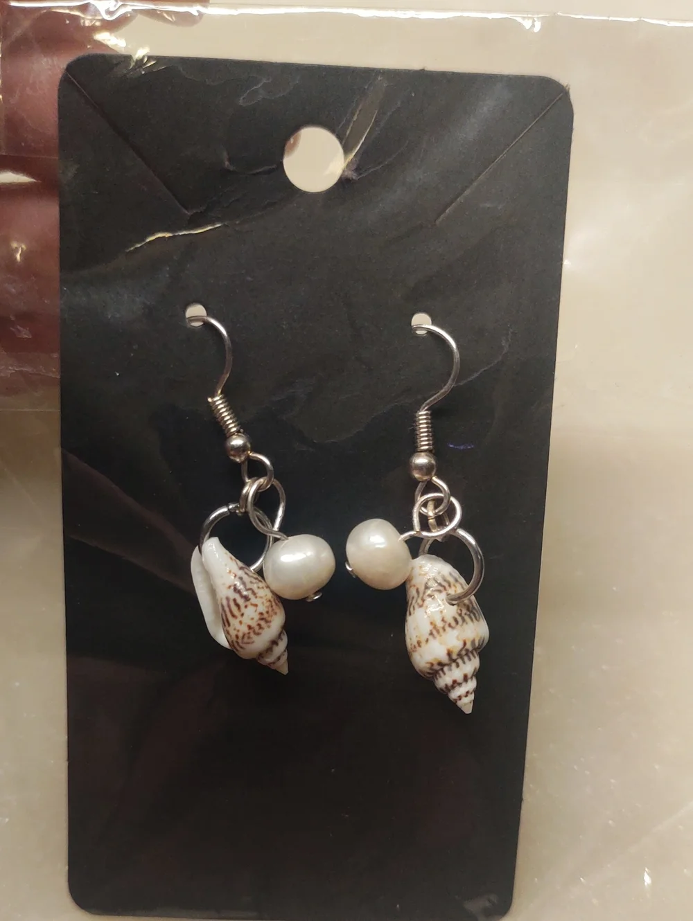 BOGO! NEW! Real Seashell Dangle Earrings